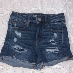 AE denim shorts